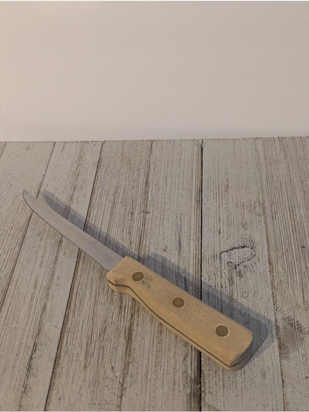 Used Chicago Cutlery 62S  Wood Handle Boning Knife 4-3/4" Blade 9-1/2" Long #2